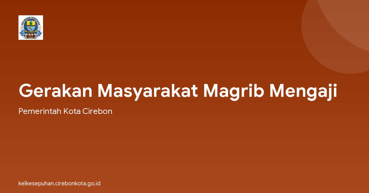 Gerakan Masyarakat Magrib Mengaji