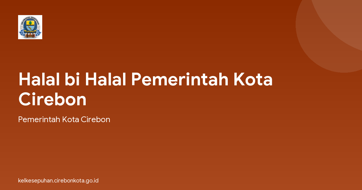 Halal bi Halal Pemerintah Kota Cirebon