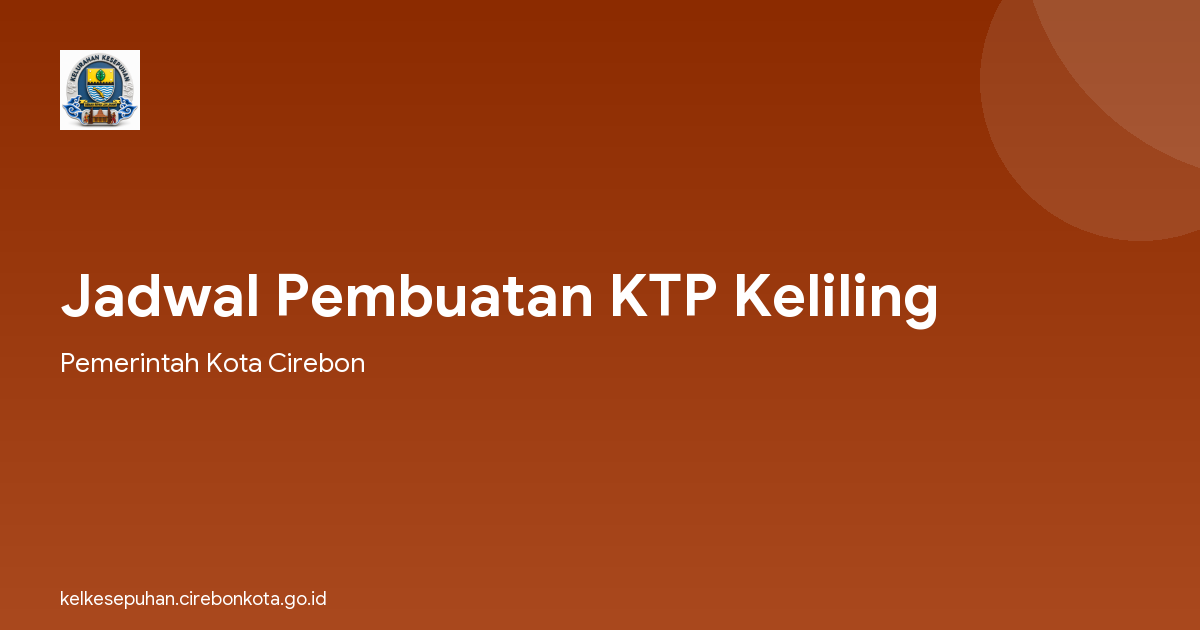 Jadwal Pembuatan KTP Keliling