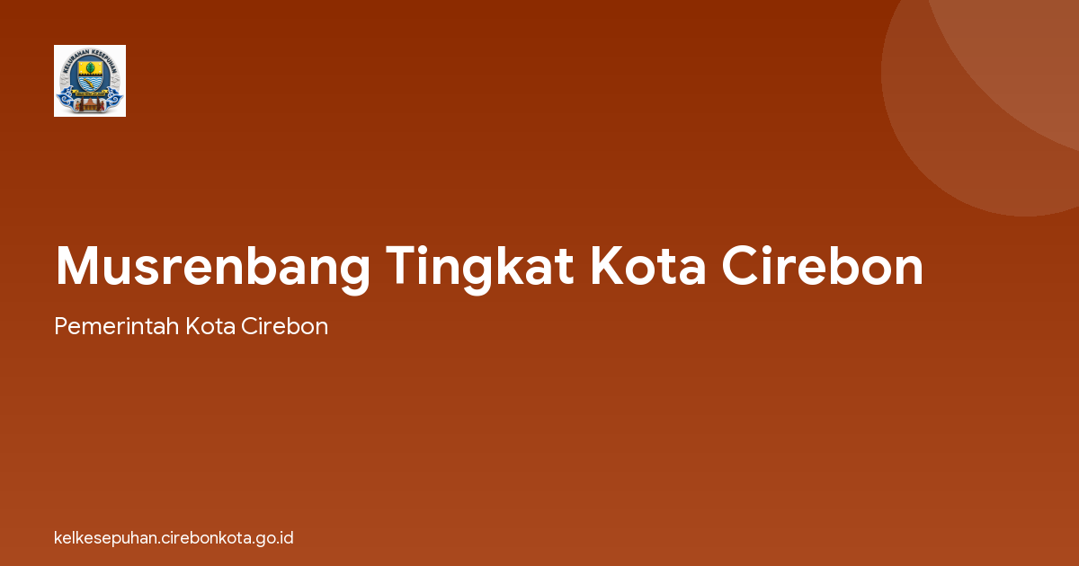 Musrenbang Tingkat Kota Cirebon