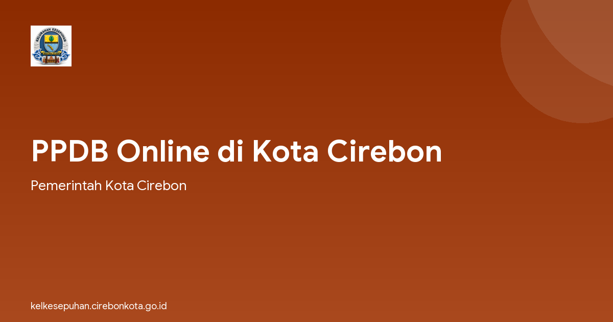 PPDB Online di Kota Cirebon