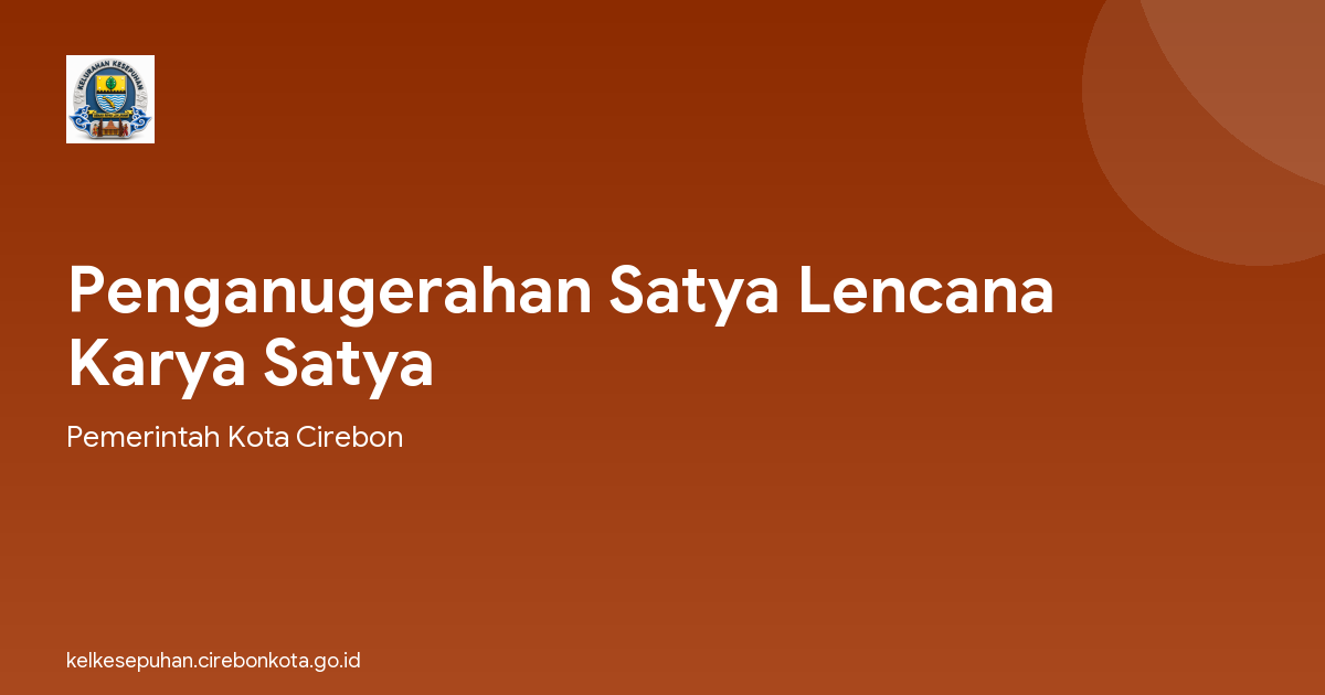 Penganugerahan Satya Lencana Karya Satya