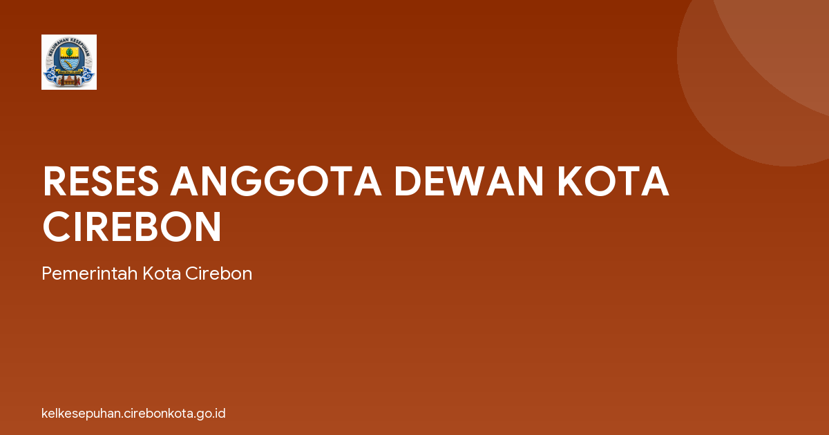 RESES ANGGOTA DEWAN KOTA CIREBON