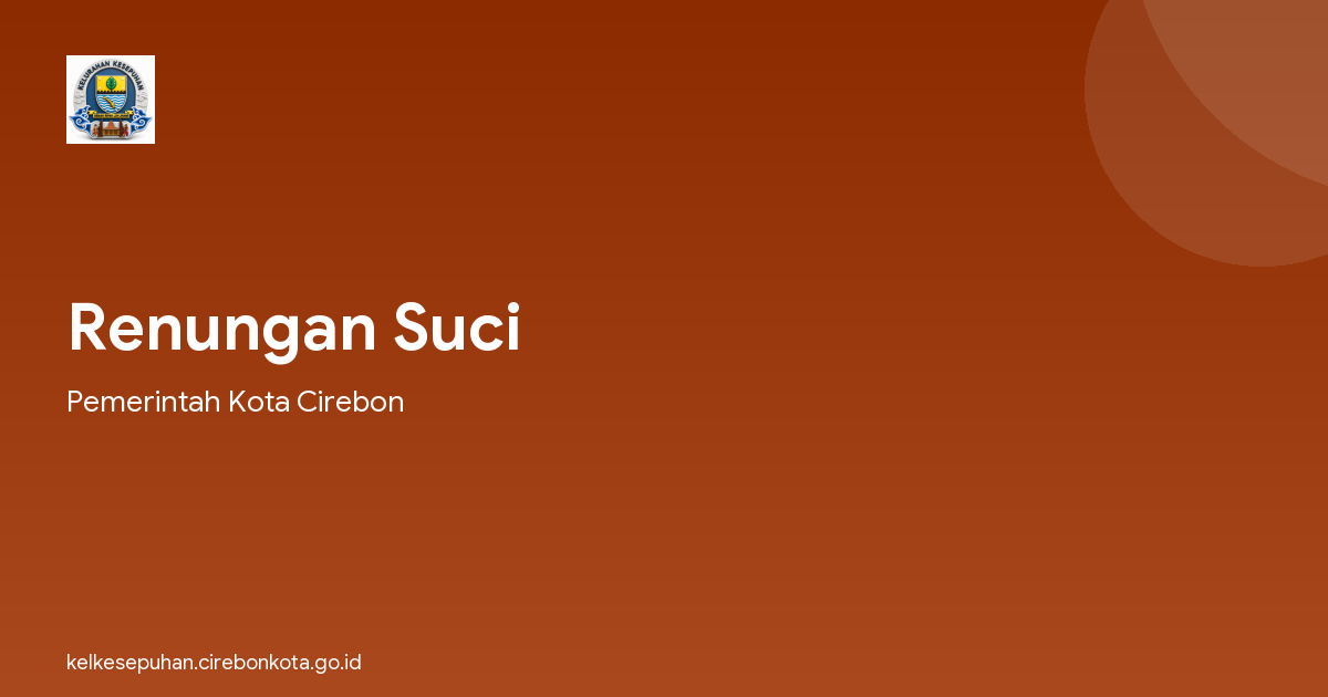 Renungan Suci